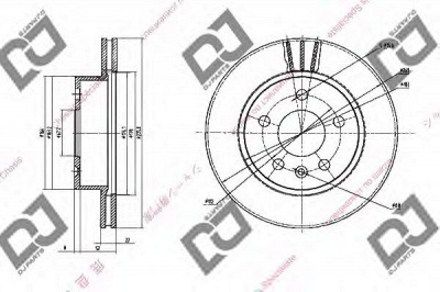 DJ PARTS bd1492 -  Тормозной диск